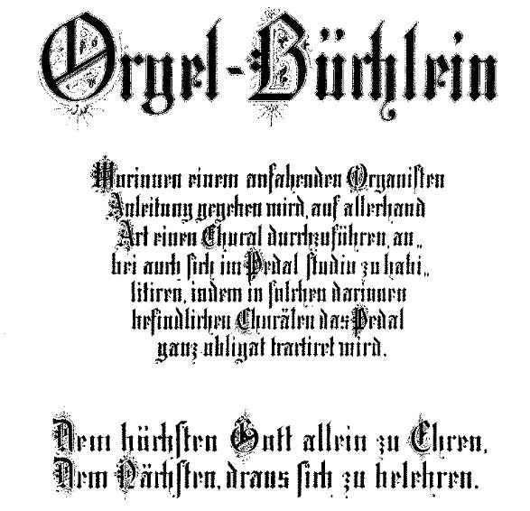 Chorale Preludes From Orgelbuchlein by Johann Sebastian Bach