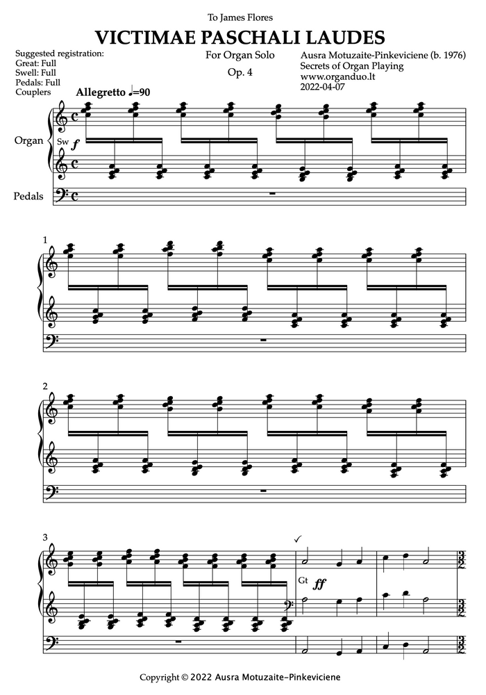 Compositions of Ausra Motuzaite-Pinkeviciene