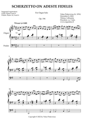 Scherzetto on Adeste fideles, Op. 194 (Organ Solo) by Vidas Pinkevicius