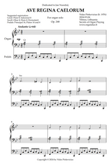Ave Regina Caelorum, Op. 248 (Organ Solo) by Vidas Pinkevicius
