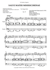 Salve Mater Misericordiae, Op. 19 (Organ Solo) by Ausra Motuzaite-Pinkeviciene
