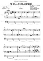 Adoramus te, Christe, Op. 249 (Organ Solo) by Vidas Pinkevicius