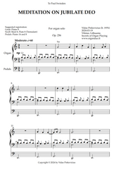 Meditation on Jubilate Deo, Op. 256 (Organ Solo) by Vidas Pinkevicius