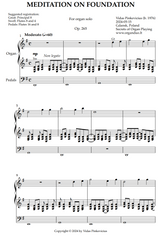 Meditation on Foundation, Op. 265 (Organ Solo) by Vidas Pinkevicius