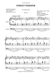 Forest Whisper, Op. 272 (Organ Solo) by Vidas Pinkevicius (2024)