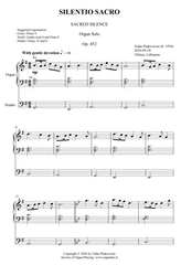 Silentio Sacro, Op. 452 (Organ Solo) by Vidas Pinkevicius