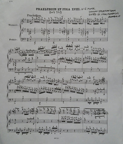 E Minor Prelude and Fugue, BWV 548 "the Wedge" by J.S. Bach