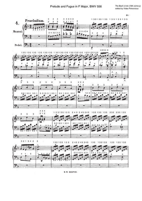 Prelude and Fugue in F Major, BWV 556