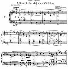 Andante in Db Major from L'Organiste by Cesar Franck with Fingering