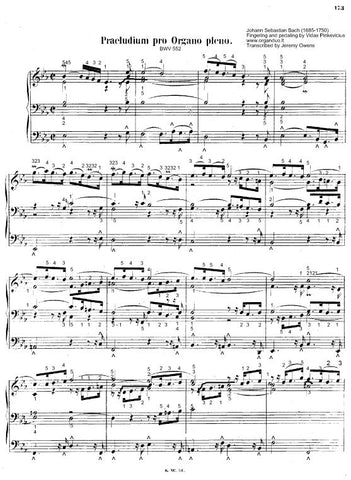 BWV 552 With Fingering And Pedaling