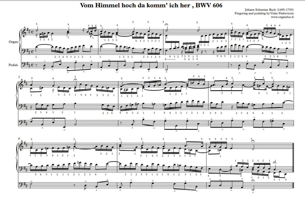 Vom Himmel hoch, da komm' ich her, BWV 606 by J.S. Bach