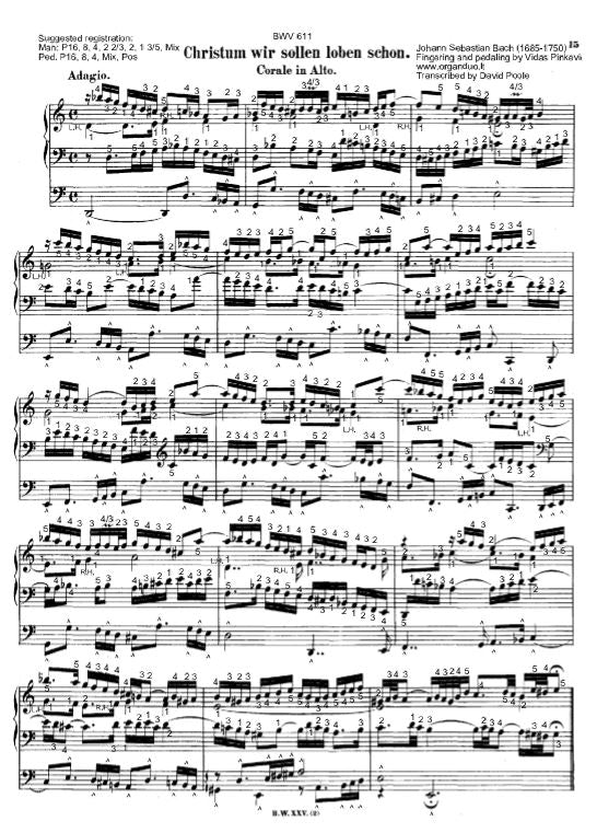 Christum wir sollen loben schon, BWV 611 by J.S. Bach