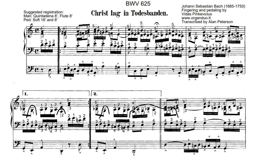 Christ lag in Todesbanden, BWV 625 by J.S. Bach