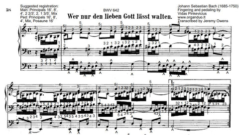 Wer nur den lieben Gott lässt walten, BWV 642 by J.S. Bach