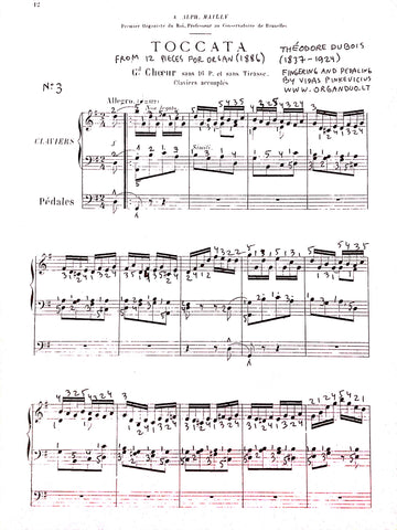 Dubois Toccata with Fingering and Pedaling