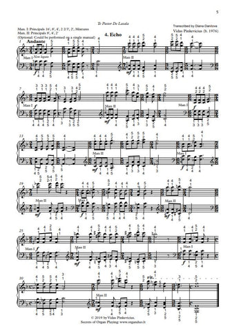 "Echo" from "Organ ABC" with Fingering and Pedaling by Vidas Pinkevicius