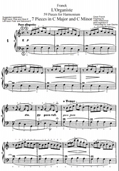 Poco Allegretto in C Major from L'Organiste by Cesar Franck with Fingering