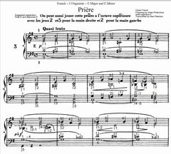 Priere in E Minor from L'Organiste by Cesar Franck with Fingering