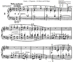 Molto moderato in Eb Minor from L'Organiste by Cesar Franck with Fingering