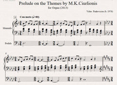Op. 10: Prelude on the Themes by M.K. Ciurlionis (2013) by Vidas Pinkevicius