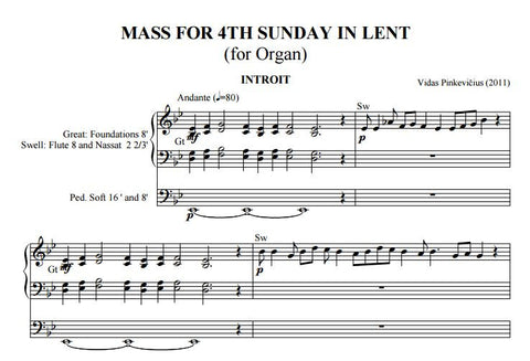 Op. 6: Mass for the 4th Sunday in Lent by Vidas Pinkevicius