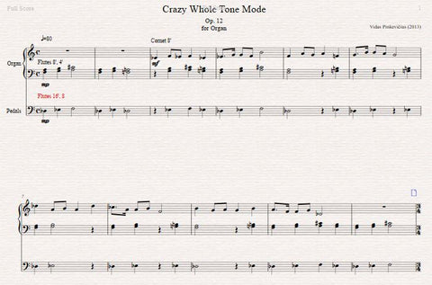Op. 12: Crazy Whole Tone Mode (2013) by Vidas Pinkevicius