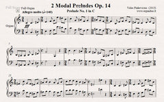 Op. 14: 2 Modal Preludes (2013) by Vidas Pinkevicius