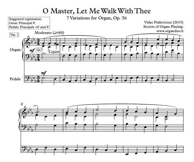 Op. 36: O Master Let Me Walk With Thee (2015) by Vidas Pinkevicius