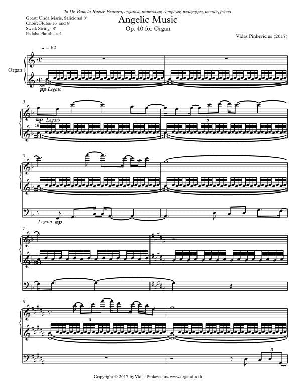 Angelic Music, Op. 40 (2017) by Vidas Pinkevicius