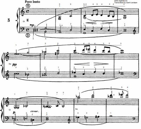 Poco Lento in C Major from L'Organiste by Cesar Franck with Fingering