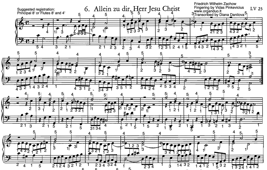 Allein zu dir and An Wasserflussen Babylon by Friedrich Wilhelm Zachow