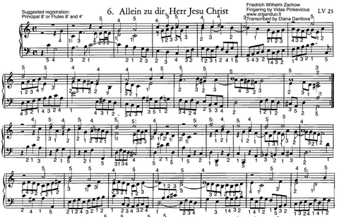 Allein zu dir and An Wasserflussen Babylon by Friedrich Wilhelm Zachow