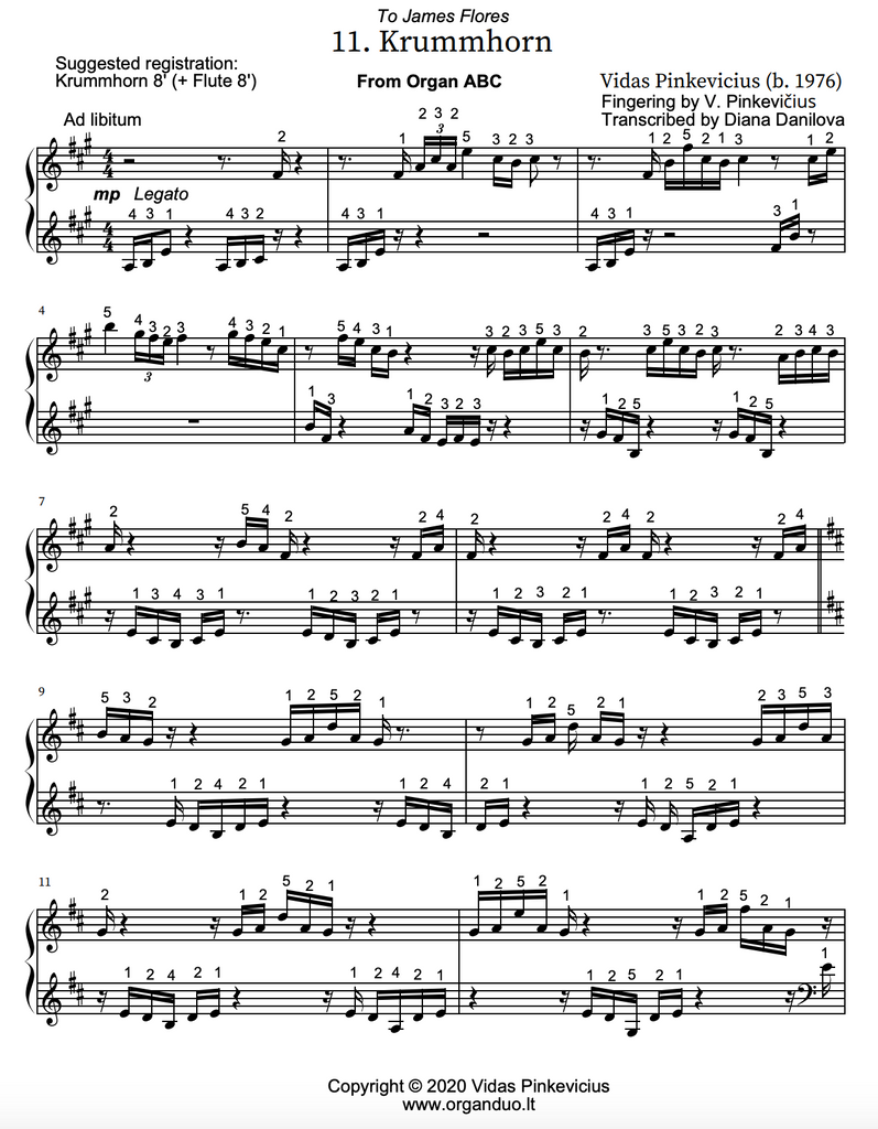 Krummhorn from Organ ABC by Vidas Pinkevicius (2020)