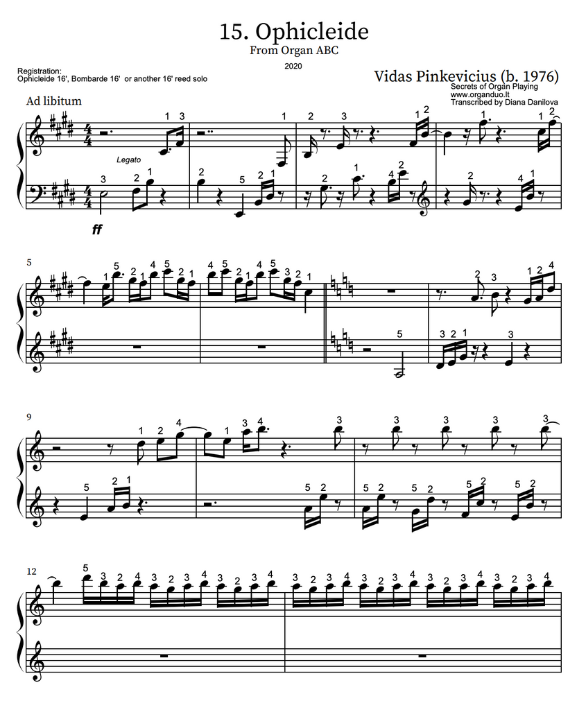 Ophicleide from Organ ABC by Vidas Pinkevicius (2020)
