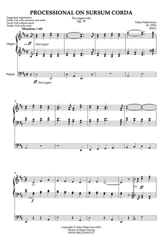 Processional on Sursum Corda, Op. 79 (2021) by Vidas Pinkevicius