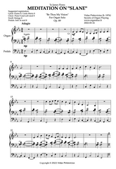 Meditation on "Slane", Op. 89 (Organ Solo) by Vidas Pinkevicius (2022)