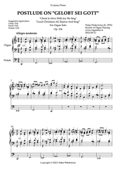 Postlude on "Gelobt Sei Gott", Op. 104 (Organ Solo) by Vidas Pinkevicius (2022)