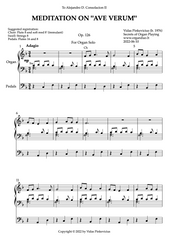 Meditation on Ave Verum, Op. 126 (Organ Solo) by Vidas Pinkevicius (2022)