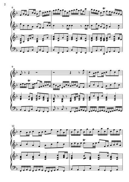 Brandenburg Concerto No. 2 in F Major, BWV 1047 by J.S. Bach (Organ Duet)