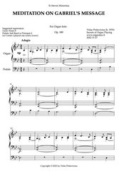 Meditation on Gabriel's Message, Op. 180 (Organ Solo) by Vidas Pinkevicius