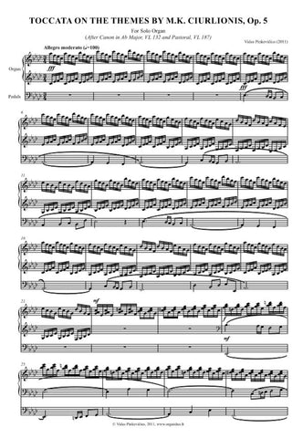 Op. 5: Toccata on the Themes by M.K. Ciurlionis (2011) by Vidas Pinkevicius