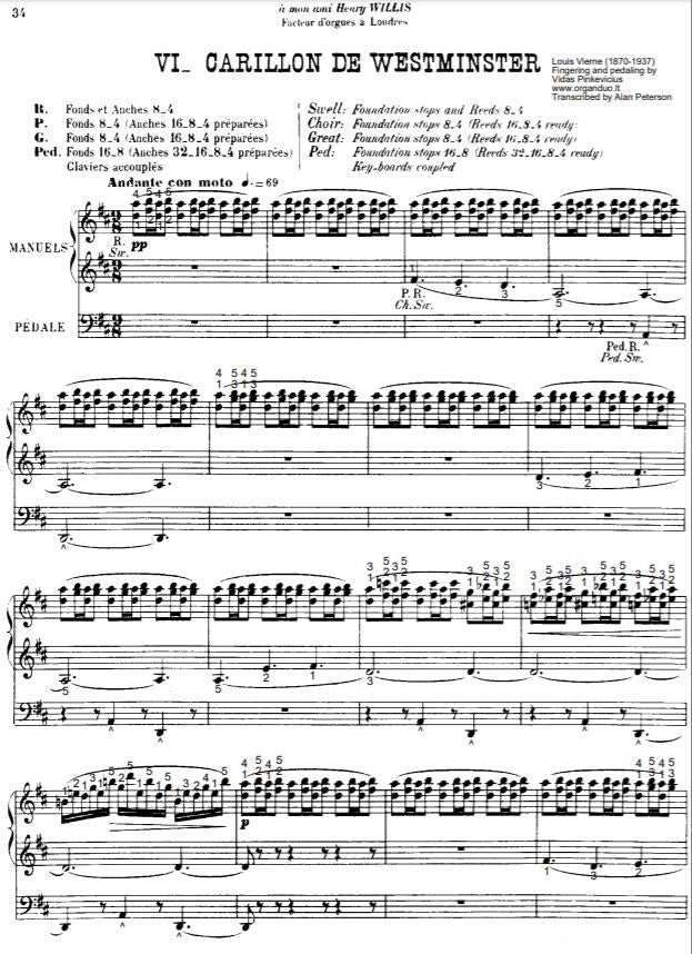 Carillon de Westminster by Louis Vierne