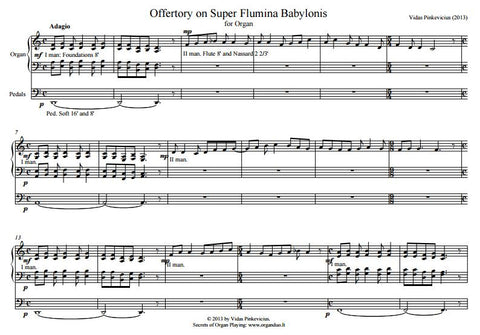 Op. 15: Offertory on Super Flumina Babylonis (2013) by Vidas Pinkevicius